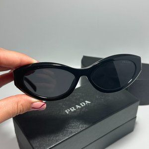 Authentic PRADA Black lenses oval sunglasses